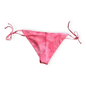 Aerie Womens pink embroidered tie side bikini bottoms thumbnail 2
