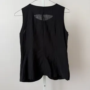 Petal and Pup sz 4 Black Cotton Button Front Vest‎ Top Pocketed NWOT Preppy thumbnail 4