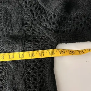 Leith Turtleneck Sweater Womens Medium Black Cut Out Long Sleeves Chunky Knit thumbnail 11
