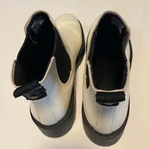 UGG Black and White Jasmine Markstrum Waterproof Leather Chelsea Ankle Boots thumbnail 14