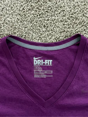 Nike Dri-FIT XS V-Neck Athletic Tee 2 Shirt Bundle Purple Navy Workout Gym thumbnail 5
