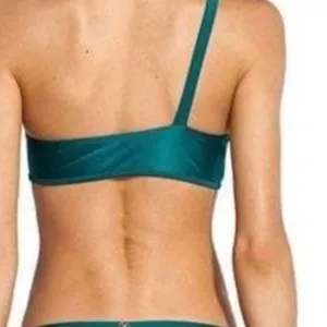 {Vix} Brand New Teal Solid Geometric Bikini Top Green Size 8 thumbnail 2