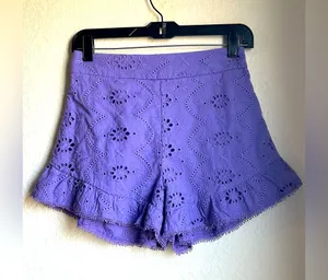 NWOT DO+BE Eyelet Ruffled Shorts thumbnail 1