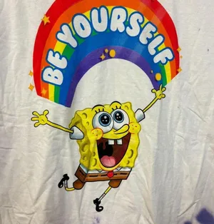 Sponge Bob Be Yourself Tie Dye Tshirt size 1X  thumbnail 2