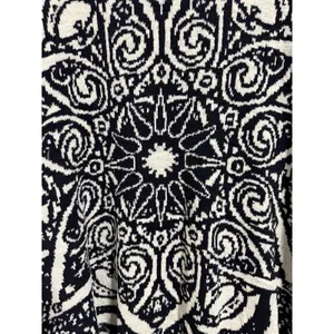 Free People Mandella‎ Intarsia Cardigan Knit Jacket Black/White Women's Size Lg thumbnail 12