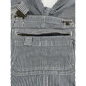 Duluth Trading Overall Shorts Railroad Engineer Striped 100% Cotton Workwear M thumbnail 4