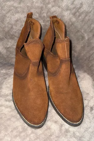 Sonoma Goods for Life Brown Suede Cutout Ankle Boots thumbnail 1