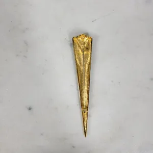 Monet Vintage Enamel Brooch Pin Black Gold Tone Art Deco Statement Jewelry thumbnail 9