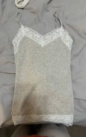 Hollister Lace Cami Y2K Trim grey thumbnail 1