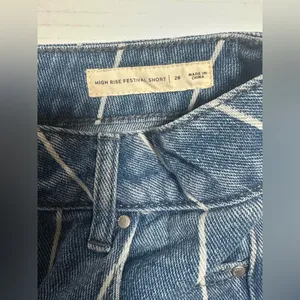 PacSun L.A. Womens Window Pane High Rise‎ Distressed Festival Shorts Size 28 thumbnail 10