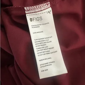Figs Catarin One-Pocket Scrub Maroon Top Size Small Size XXL thumbnail 4