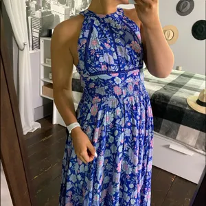 Anthropologie Abel The Label Floral Maxi Dress Size Small Sleeveless Backless thumbnail 4