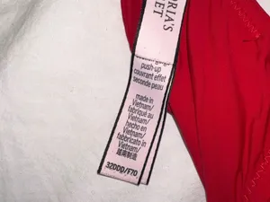 Victoria's Secret Red Bra with Black Accent Straps thumbnail 6