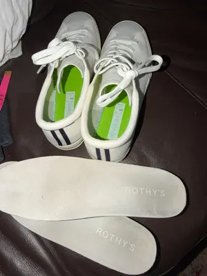Rothy's White Low-Top Knit Sneakers with Cream Soles thumbnail 10