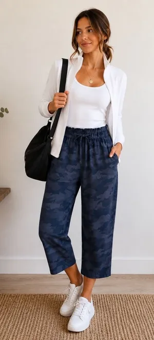 Lululemon Stretch High Rise Pants Crop 23" Sz 8 Heritage 365 Camo Deep Coal thumbnail 1