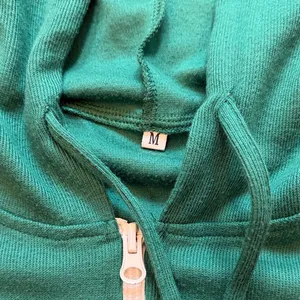 Amazon Green Zip-Up Hoodie with White Stripes C4-011 thumbnail 2