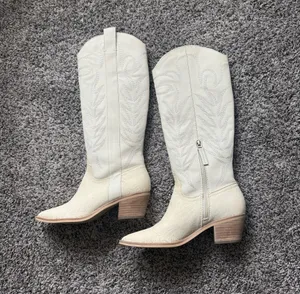 DV by Dolce Vita White Embroidered Western Boots thumbnail 4