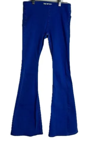 Free people we the‎ free penny flare elastic waist jeans size 2 thumbnail 1