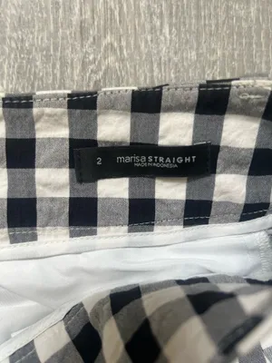 Ann Taylor loft gingham cropped pant thumbnail 3