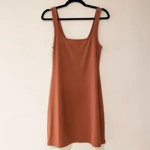 NEW Wilfred Trance Mini Dress in Mocha Sorbet Brown Size Medium thumbnail 2