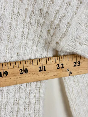 Madewell Mayfair Sweater Cardigan Antique Cream Alpaca Blend XXS Textured Knit thumbnail 14