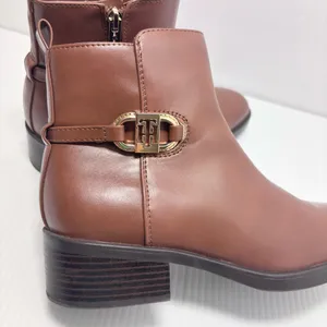 Tommy Hilfiger‎ Womens Imiera Faux Leather Ankle Booties Brown Size 7.5 thumbnail 2