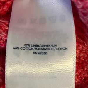 Lands’ End linen blend sweater dark pink, size Large thumbnail 3