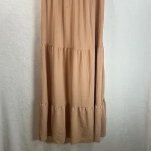 Simplee Peach Tiered Maxi Dress V-Neck Flutter Sleeve Boho Romantic Small thumbnail 9