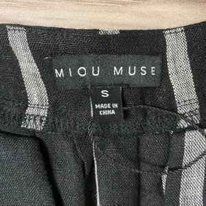NWT Miou Muse Linen V-Neck Striped Dress - Small thumbnail 8