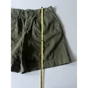 AYR Women’s Cotton High Rise Pleated Shorts Olive Size 12 thumbnail 8