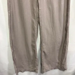 Abercrombie & Fitch Linen Blend Wide Leg Pants Taupe Mauve XS High Rise Trousers thumbnail 3