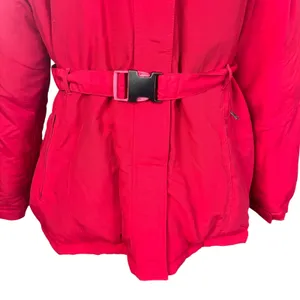 The North Face VTG y2k 800 Fill Down Snorkel Parka Sz XL?Red Faux Fur Belt thumbnail 3