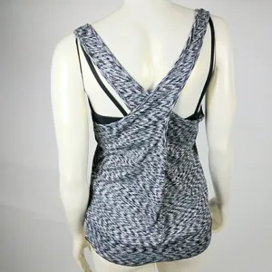 Reebok Large Yoga Black Gray Tank Top thumbnail 3