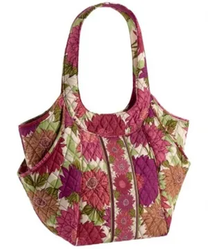 Vera Bradley Quilted Floral Shoulder Bag Pink Green Cottagecore Vintage Y2K thumbnail 1