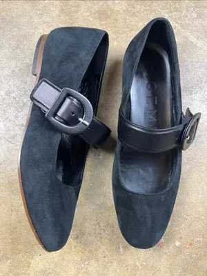 M. Gemi Adelina Black Genuine Suede and Leather Buckle Mary Jane Size: 36 (US 6) thumbnail 1