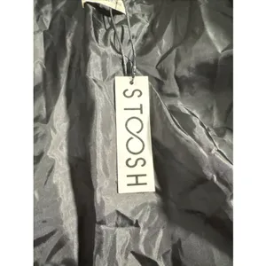 Stoosh Jacket Womens Medium Black Glossy Bubble Coat Cropped Shiny Puffer New thumbnail 13