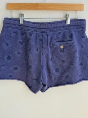 Zoe Karssen Leopard Print Sweat Shorts XS Blue Lounge Y2K thumbnail 6