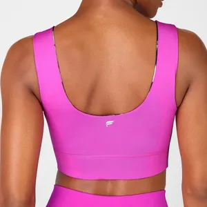 Fabletics Harlow Reversible Medium Impact Sports Bra Sz S Tie Dye Bright‎ Pink thumbnail 2