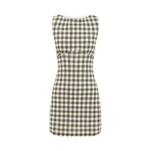 With Jean Cassia Dress Size XXS Gingham High Neck Mini thumbnail 9