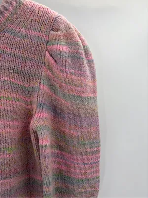 Loveshackfancy Aquarius Chunky Knit Sweater Pink Puff Sleeves Coquette small thumbnail 5