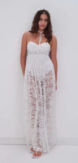 Free People X For Love And Lemons Lorena Lace Dress Small thumbnail 4