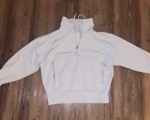 Old Navy Light gray quarter zip sweatshirt thumbnail 1