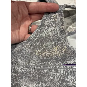 Lululemon Cool Racerback Tank Top Gray White Speckle Activewear See Pics thumbnail 6