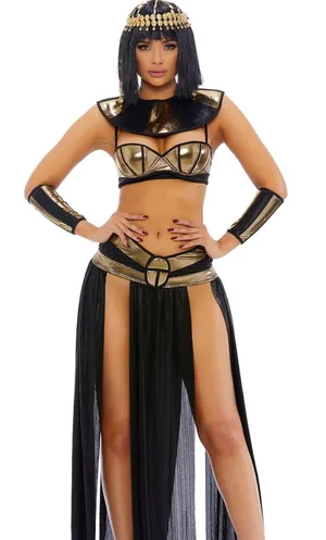 Halloween cleopatra costume Gold Size M thumbnail 1