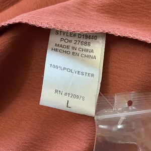Entro Terracotta Rust Tiered Maxi Dress Long Sleeve V-Neck D19440 Large NEW thumbnail 6