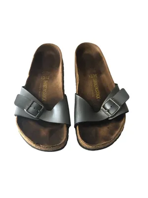 Birkenstock Madrid Slide Sandals Metallic Gray 37 Women's Size 6 thumbnail 2