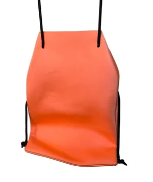 Triangl neon orange neoprene swimsuit bag backpack OS. thumbnail 1