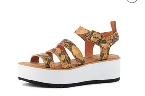 Platform sandals by Nest brand sneak print 1.5 inch high super cute thumbnail 1