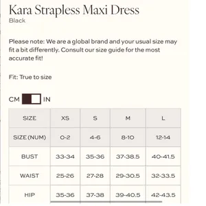 New! Petal & Pup Kara Strapless Stretch Satin Gown Black Size Small thumbnail 6