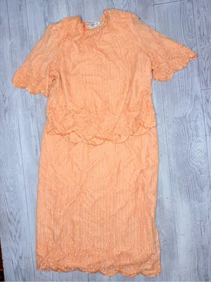 Vintage silk beaded candle light pink beaded skirt and short sleeve shirt outfit thumbnail 2
